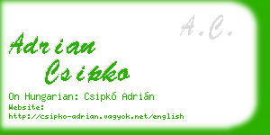 adrian csipko business card