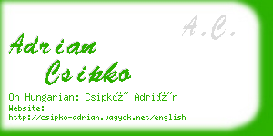 adrian csipko business card